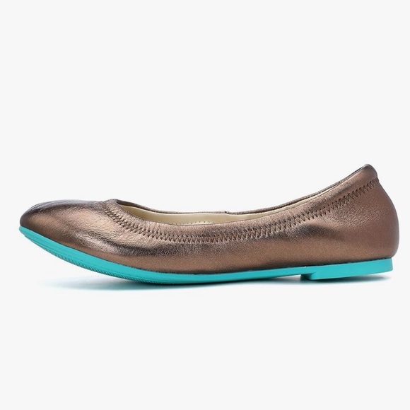 CZZPTC Life Style | Leather Ballet Flats in Bronze, Size 10 - Picture 2 of 9